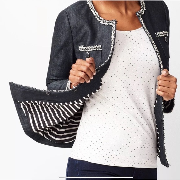 Talbot Polished Denim Jacket/Blazer Size 12 - Picture 9 of 9